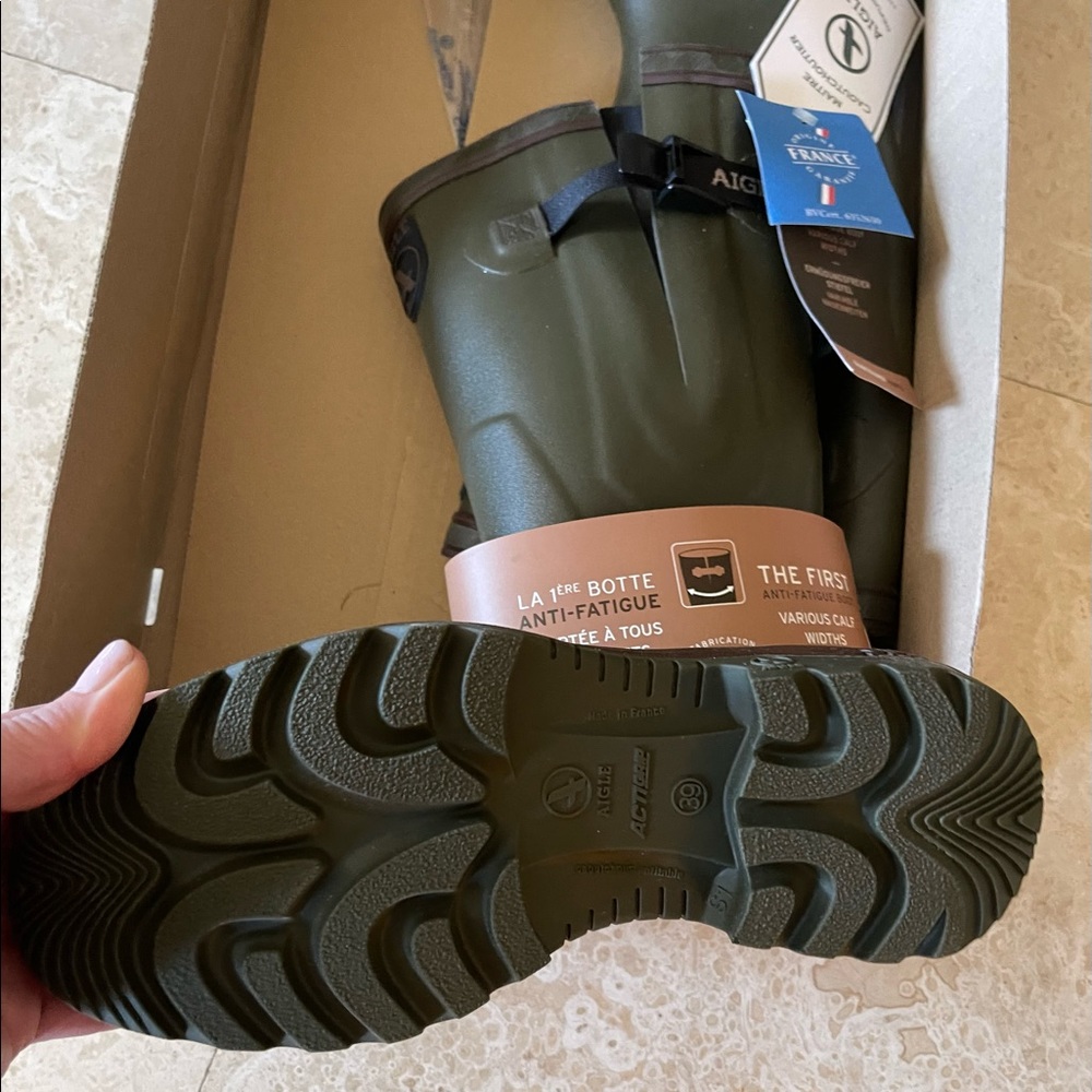 Aigle Olive Green Winter & Rain Boots - Picture 3 of 14